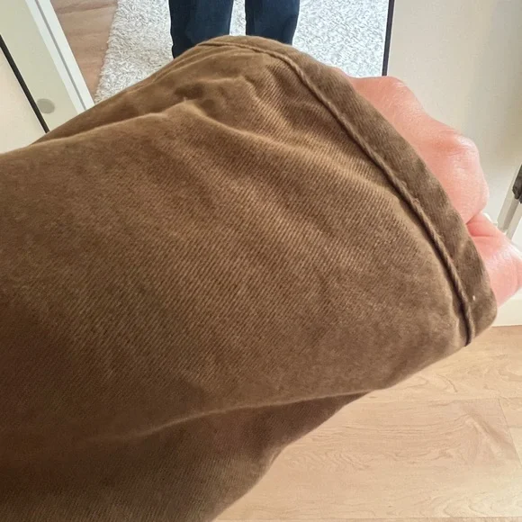 Women’s winter dark brown Barn Jacket with corduroy Black Collar - Picture 6 of 13